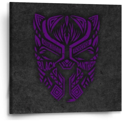 Sablio Obraz BLACK PANTHER wakanda forever Fialový - 50x50 cm