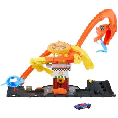 Mattel Hot Wheels City Гладната кобра напада пицария