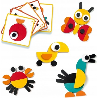 Djeco Dřevěná skládačka Ze Geoanimo