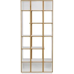 Woodman Бяла етажерка за книги от дъб 90x210 cm Newbury - Woodman (165208008012)
