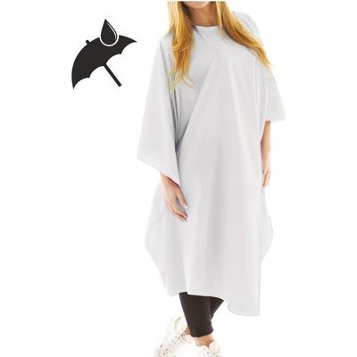 Xanitalia Kadeřnický plášť CLASSIC na stříhání voděodolný a odolný proti opotřebení na cvočky 125 x 145 cm bílá