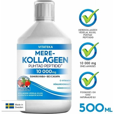 Vitateka Rybí kolagén 10 000 mg bez cukru 500 ml