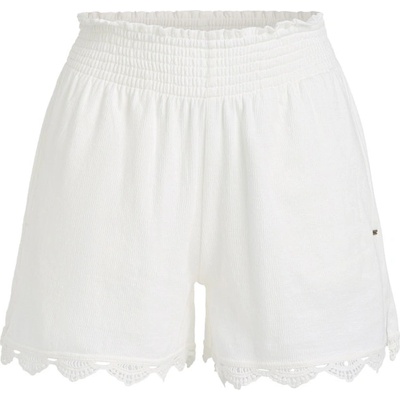 O'Neill dámské kraťasy ESSENTIALS AVA SMOCKED SHORTS 1700055-11010 Bílý