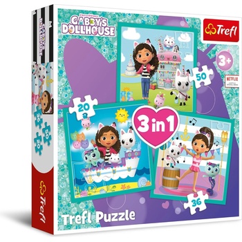 Image 1 of Trefl Пъзел Trefl 3 в 1 - Активният живот на Габи (34871)