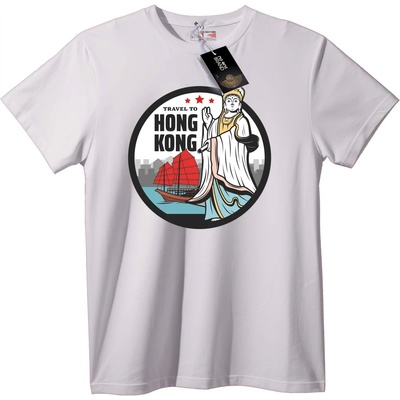 NOONEBRAND Тениска Hong Kong Пътешествие - 4XL, White