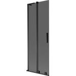 Mexen Velar L двукрилен плъзгащ параван за вана 70 x 150 cm, графит, черно - 896-070-003-41-70 (896-070-003-41-70)