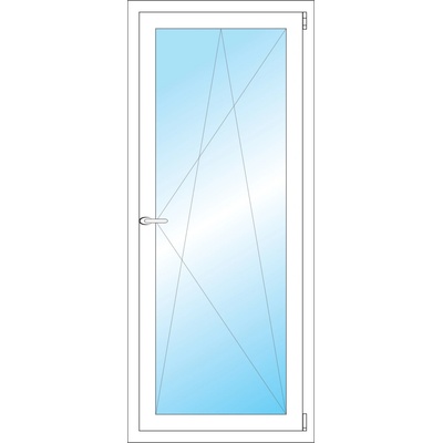 OKNA HNED Plastové okno 64x151 cm (640x1510 mm) bílé otevíravé a sklopné pravé