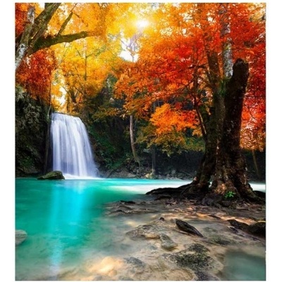 DIMEX ART Флизелинов фототапет водопад насред гората 225 x 250 см