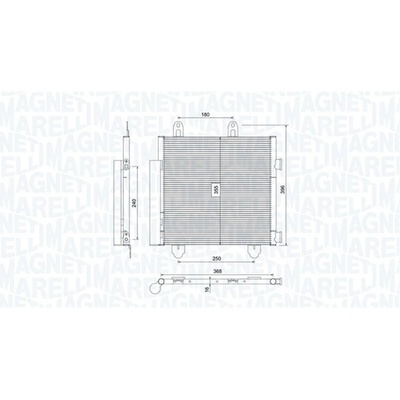 Kondenzátor klimatizace MAGNETI MARELLI 350203794000