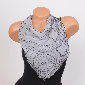 Image 1 of Светлосиво фишу с черни точки