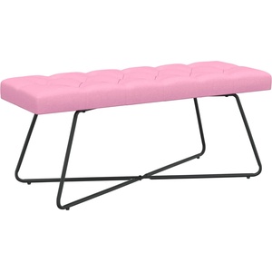 vidaXL Пейка с копчета Розово 110 x 40 x 46 cm Текстил (42038383)