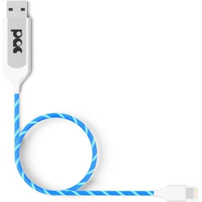 PAC Intelligent Power Cable - светещ кабел за iPhone, iPad и устройства с Lightning порт (син)