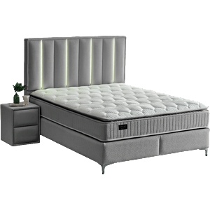 Carmen Тапицирана спалня с матрак mini moonlight 160 х 200 - сив 620 (3560261_3)