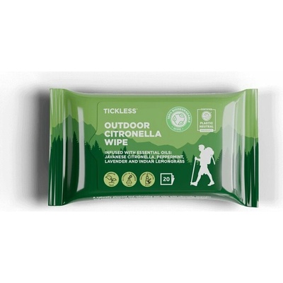 Tickless Citronella Utierky proti komárom a kliešťom pre ľudí 20 ks