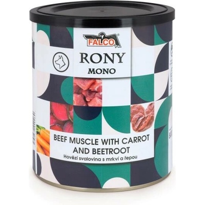 Rony Mono s hovädzou svalovinou s mrkvou a repou 8 x 800 g