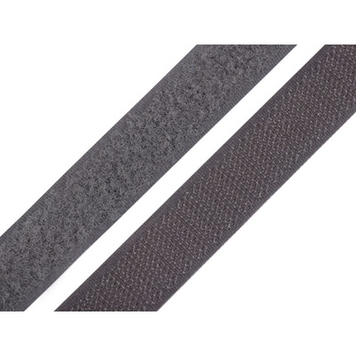 Suchý zip háček + plyš šíře 20 mm, střední, (306) šedá