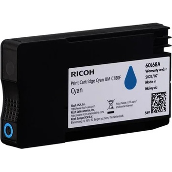 Ricoh Оригинална тонер касета RICOH IJM C180F, 1600 копия, Cyan (RICOH-INK-C180F-CYAN)