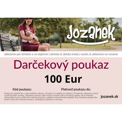 Jožánek Darčekový poukaz Jožánek® v hodnote 100 Eur