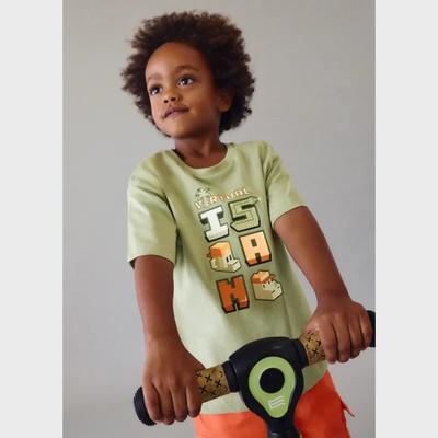 MAYORAL Тениска къс ръкав mix and match в цвят Бамбук за мини момче Mayoral