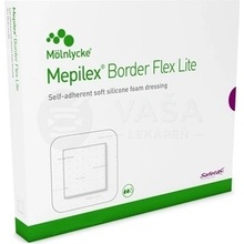 Mepilex Border Flex Lite 10 x 10 cm samolepivé krytie na rany, silikónové 5 ks