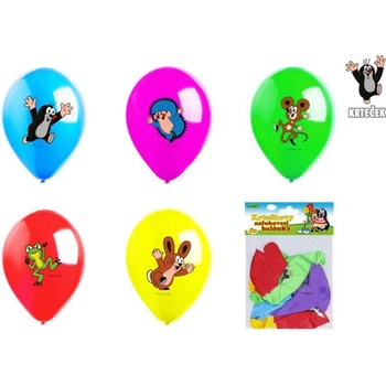 wiky Balónek nafukovací 30cm Krtek kamarádi sada 5 designu