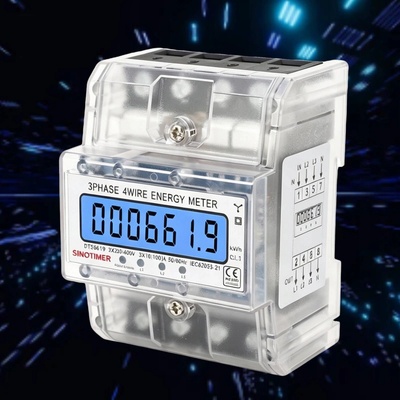 TŘÍFÁZOVÝ ELEKTROMĚR 230/400VAC 10(100)A