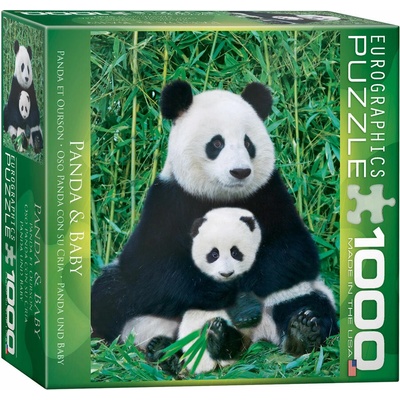EuroGraphics Panda s mládětem 1000 dílků