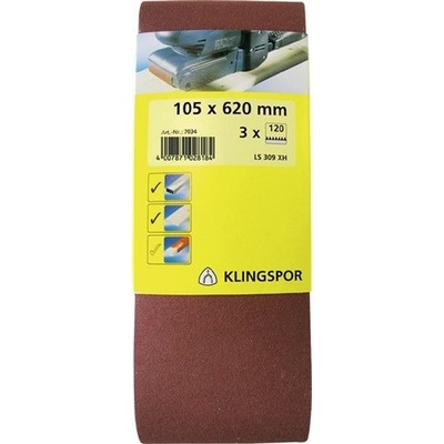25 Bandes Abrasives Toile Corindon CS 310 XF Larg. 20 X L. 520 Mm Gr 80 - 71961 - Klingspor