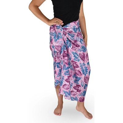 Thajsko Sarong Pareo BUN jesenné lístie fialová
