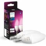 Philips White & Color Ambiance E14 LED lamp, pack of 2, dimmable, up to 16 million colors, controllable via app, compatible with Amazon Alexa (Echo Echo Dot) - 929002294205