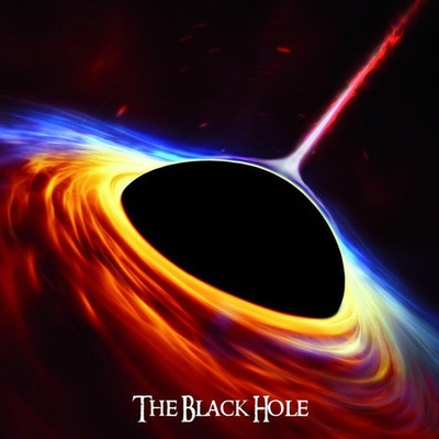 (D) 3D pohľadnica štvorec The Black Hole