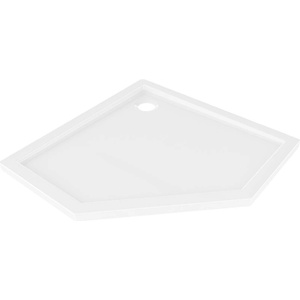 Mexen Flow петостенен тънък поддушов коритo 90 x 90 см, бял гланц - 46P109090 (46P109090)