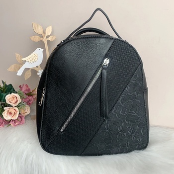 Image 1 of Черна кожена чанта/раница модел-Е7269