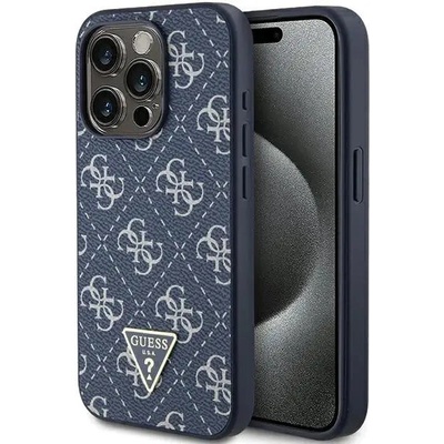 GUESS Кейс Guess 4G Triangle Metal Logo за iPhone 15 Pro, син (GUE003616-0)