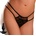 HookUp Panties Crotchless Pleasure Pearls Black S/M/L