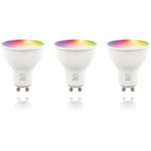 DELTACO SMART HOME SH-LGU10RGB-3P LED крушка, GU10, спот, WIFI, 5W, цвят+бяло, регулируема, 3b/пак