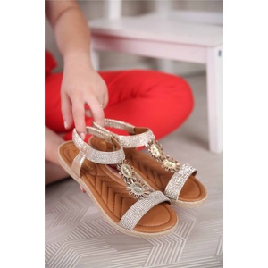 Moda Trend Дамски сандали p715 - Златисти 297693 (297693_Златист)