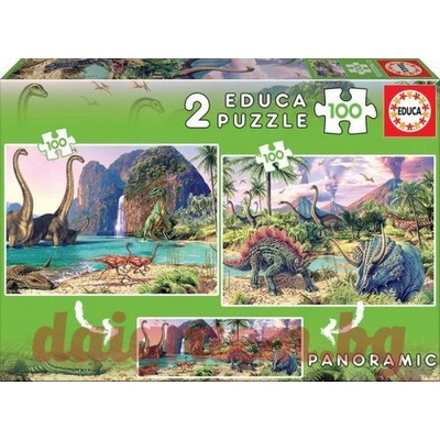 Educa Пъзел educa 15620 - 2 х 100 части - Светът на динозаврите (edu15620)