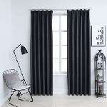 Pure Line Home Плътни завеси в цвят антрацит с перделък, 2 бр. , 140 x 225 см - zalegloto - 57,89 лв