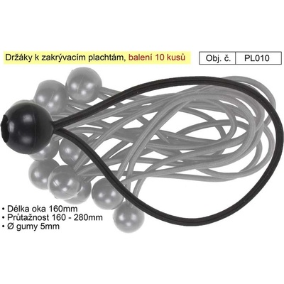 MAGG PL010 Držáky k zakrývacím plachtám - 10 ks