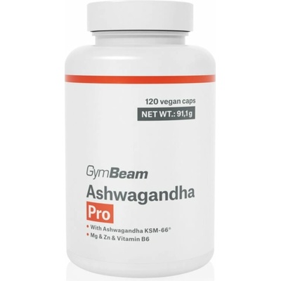 GymBeam Ashwagandha Pro kapsuly na podporu fyzického a duševného zdravia 134 g