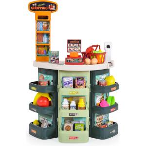 Bei di yuan toys Детски Supermarket с касов скенер и кошница