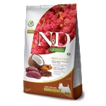 Farmina N&d dog grain free quinoa skin & coat venison mini - за чувствителен стомах, лъскава козина и здрава кожа, за кучета над 1 година, от малки породи, с еленско, киноа, кокос и куркума - 800 гр pnd008008