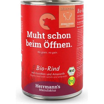 Herrmann's Bio Hovězí s mrkví a amarantem 400 g