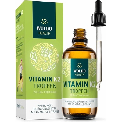 WoldoHealth Vysokodávkovaný Vitamín K2 Vegán 50 ml