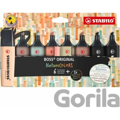 Stabilo 70/8-2-1 Boss original NatureCOLORS 6 farieb + 2 čierne 2-5 mm