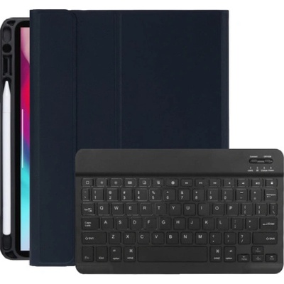 AppleKing puzdro s klávesnicou a priestorom na Apple Pencil pre iPad Air 4 (2020) / Air 5 (2022) / Pro 11" (2018-2022) - Tmavomodré