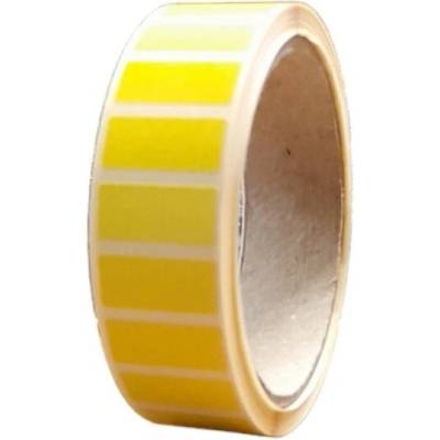Papierová Etiketa 25 mm x 11 mm, Matný papier, Žltá, Dutinka 40 mm, 1000 ks/kotúč, Permanentné lepidlo, Rádius 1 mm, Priemer kotúča 95 mm