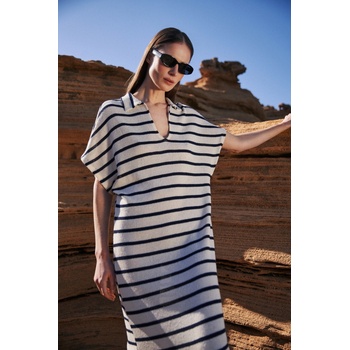 Moodo Свободни раирани рокли Moodo | Byal | ЖЕНИ | XS