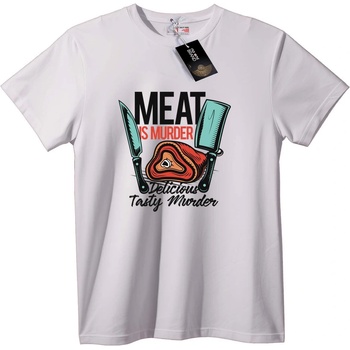 NOONEBRAND Тениска Месото е Убийство - 5XL, Black
